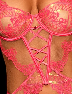Bella Neon Pink Bustier