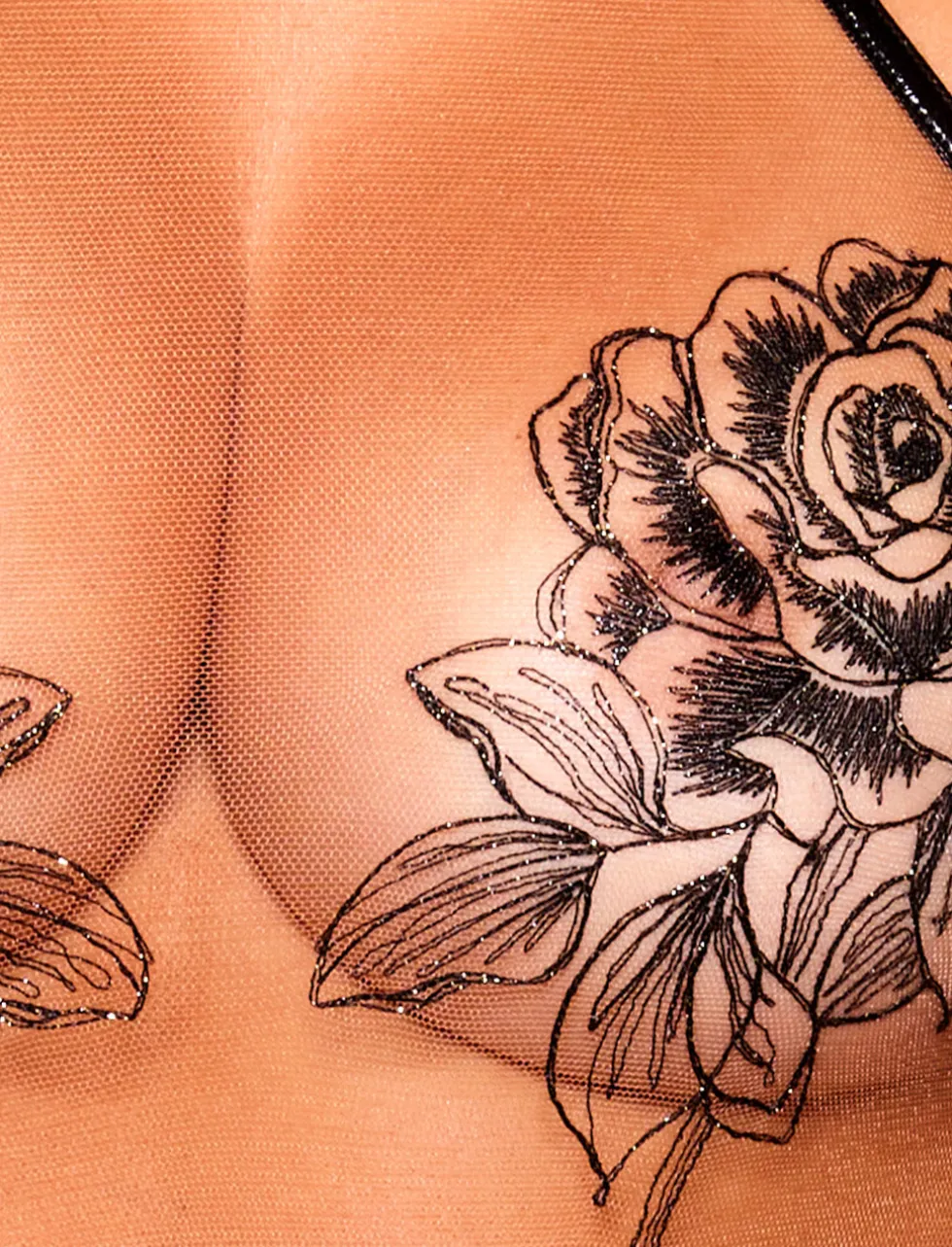 Rosa Black Bodysuit